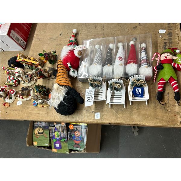 Gnome/Adirondack Ornaments, Figural Christmas Décor