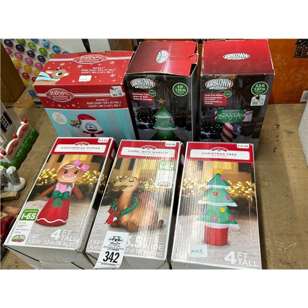 6-Inflatable Holiday Lawn Décor - 6 X $