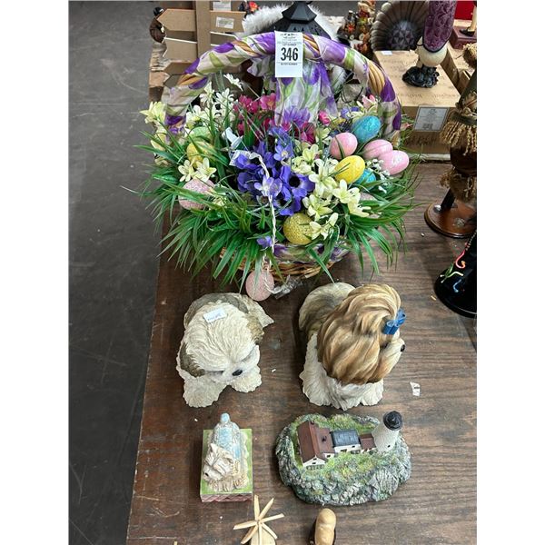 Danbury Mint Dogs, Lighthouse, Easter Basket