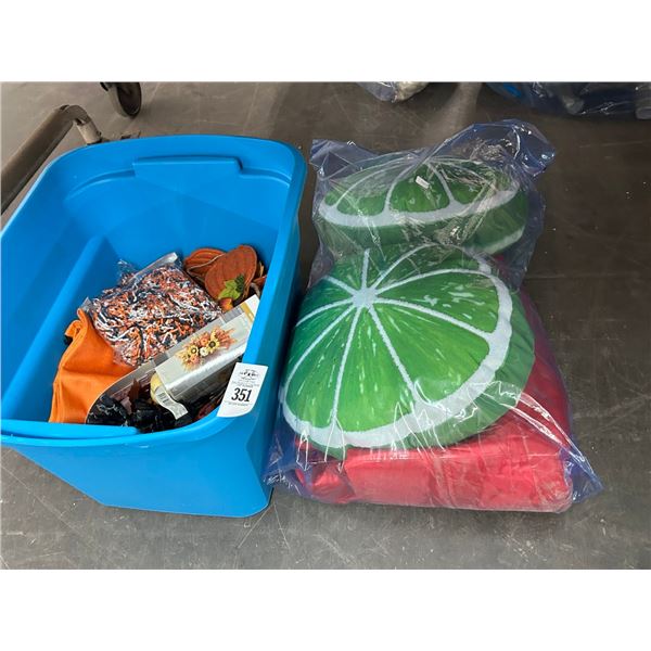 Fall Décor, Lime Pillow Seats