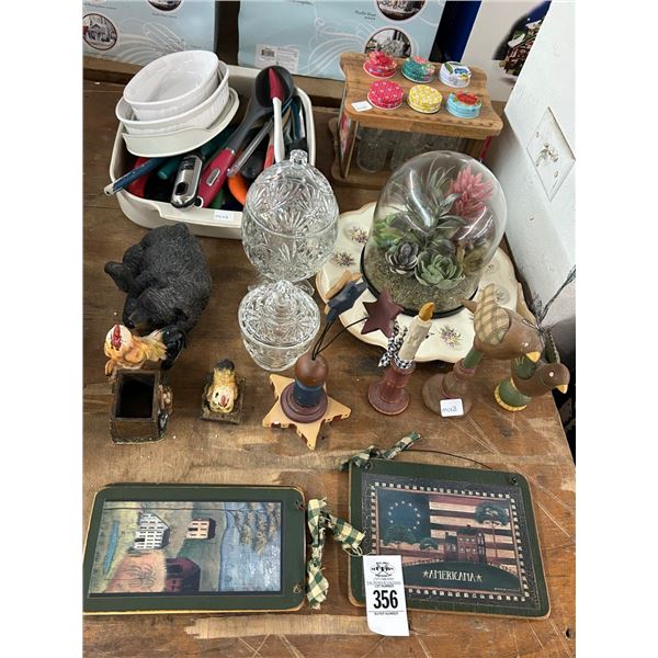 Deviled Egg Centerpiece, Animal Décor, Spice Jar Set