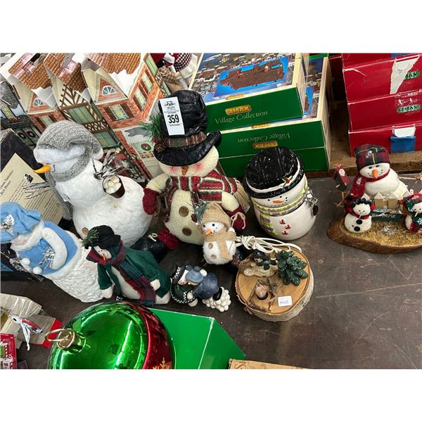 Holiday Snowman Décor w/Cookie Jar