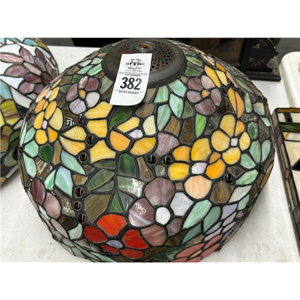 Leaded Glass Floral Lamp Shade