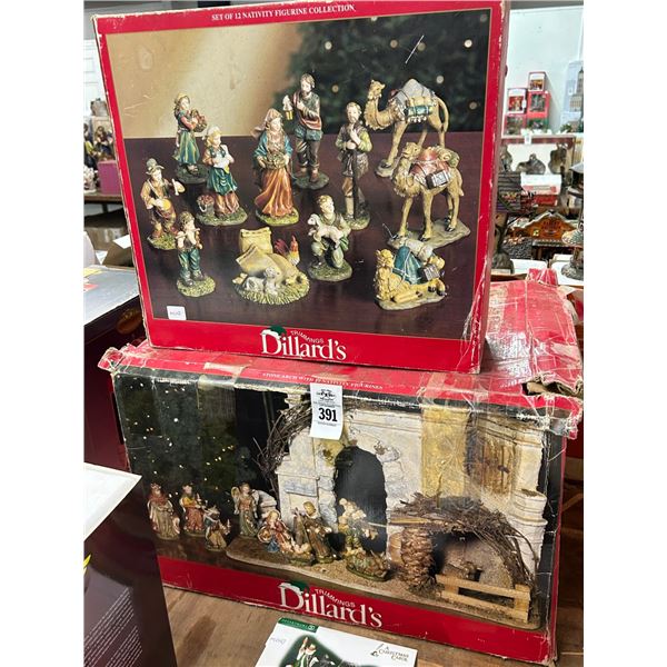 Dillards Nativity Figurines/Accessories - 2 Boxes