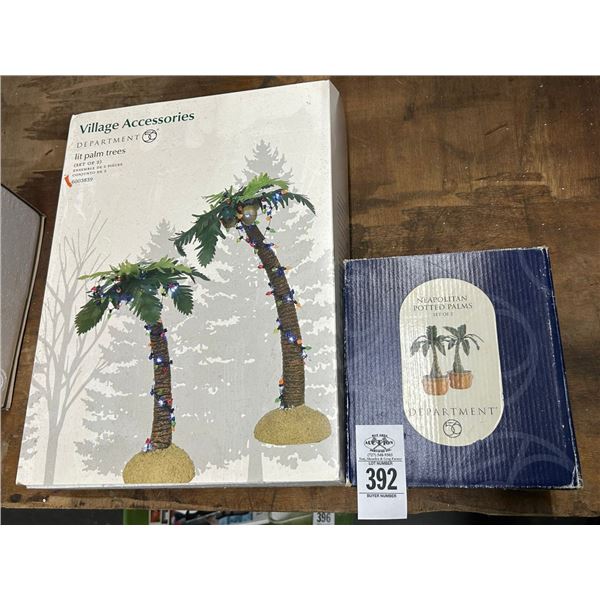 Dept. 56 Lite Palm Trees, Potted Palms