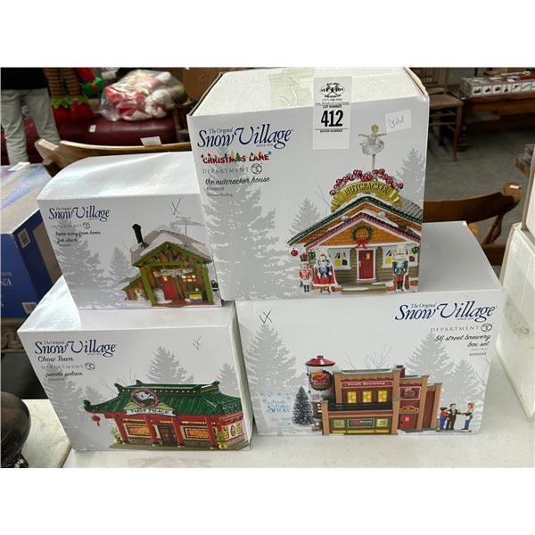 4-Dept. 56 Snow Village Houses - 4 X $