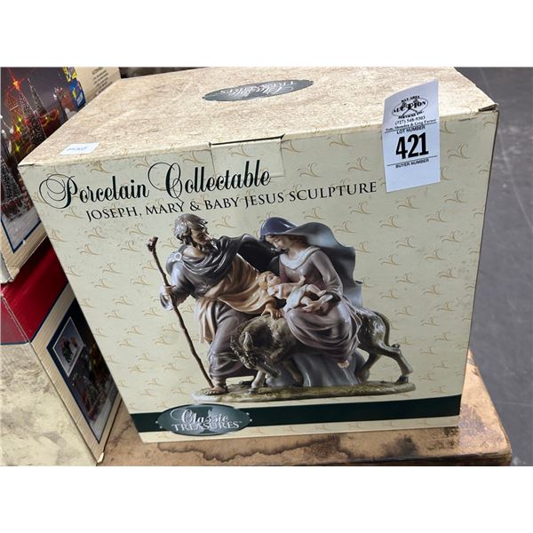 Porcelain Mary/Joseph/Jesus Sculpture