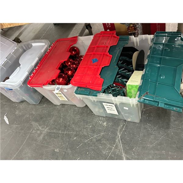 Christmas Lights/Ornaments - 3 Tubs