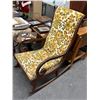 Image 2 : Vintage Mahogany Floral Padded Rocker