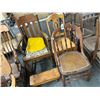 Image 1 : Old Oak Chairs 3 w/Small Step Stool