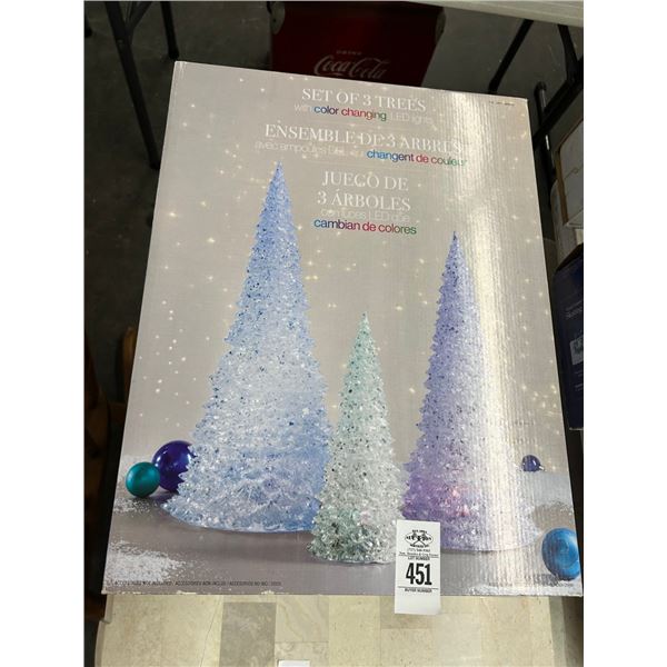 LED Color Changing Trees - Set of 3