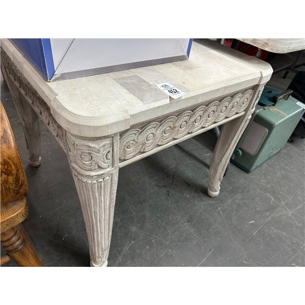 Faux Marble End Table