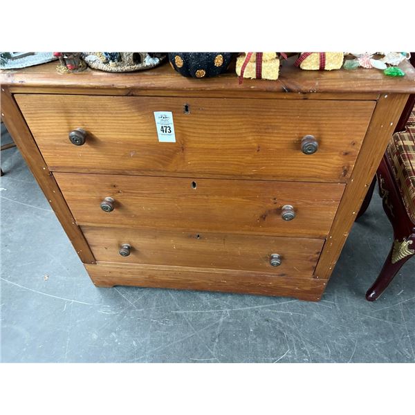 Pine 3 Drawer Chest
