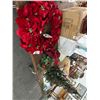 Image 1 : Mini Christmas Tree, Poinsettia Wreath