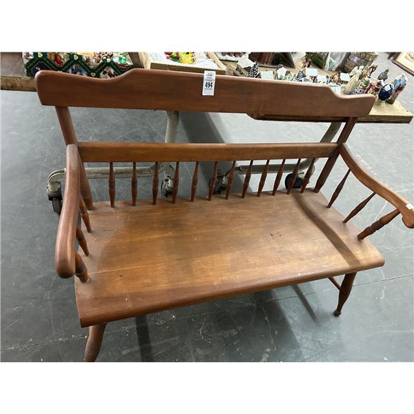 Haywood Wakefield Style Spindle Back Bench