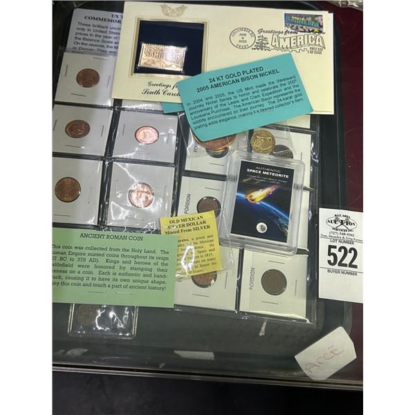 Old Mexican Silver Dollar, Bisson Nickel, Space Meteorite, Collector Coins, More