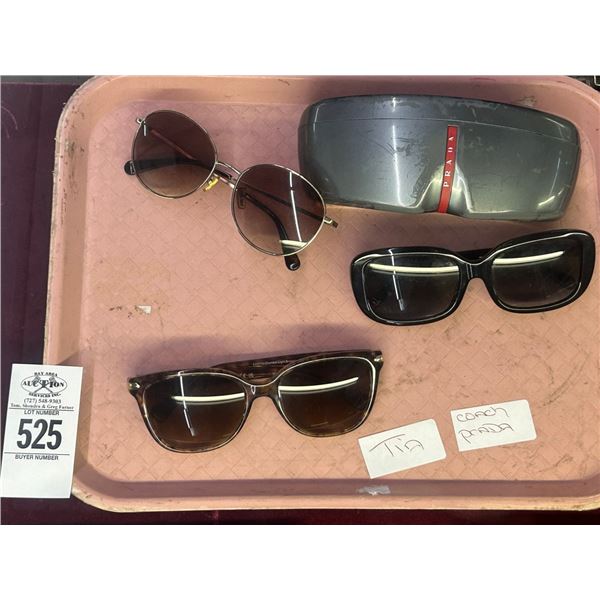3-Coach/Prada Ladie's Sunglasses - 3 X $
