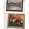 Image 1 : Framed WaLL Art Floral/Western Scene Signed Swartscoff - 2