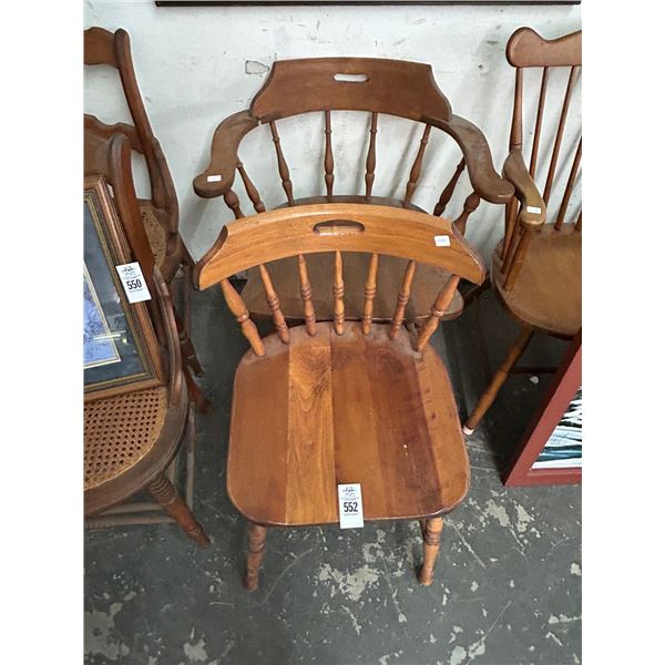 Old Oak Spindle Back Chairs - 2