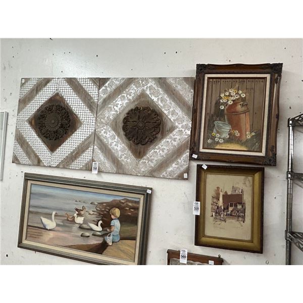 Contemporary Unframed Wall Art - Pair