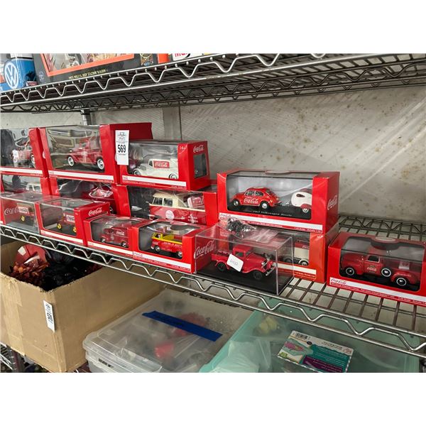 15-Coca Cola Die Cast Collector Cars - 15 X $