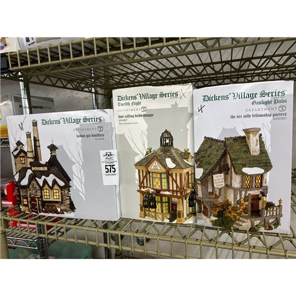 3-Dept. 56 Dickens Village House - 3 X $