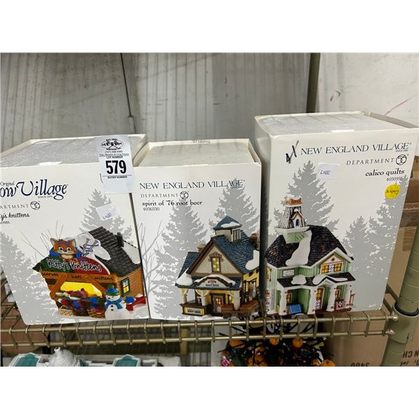 3-Dept. 56 Snow Village Houses - 3 X $