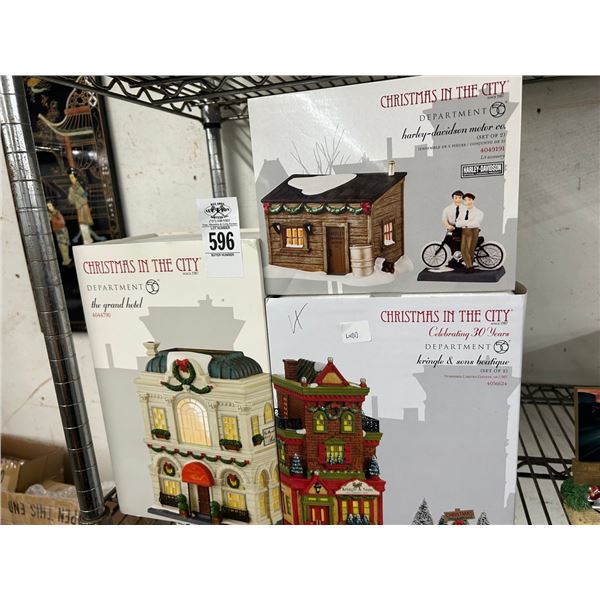3-Dept. 56 Christmas In City Houses - 3 X $