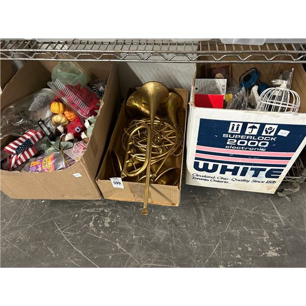 Boxes 3 w/Trumpets and Asst. Décor