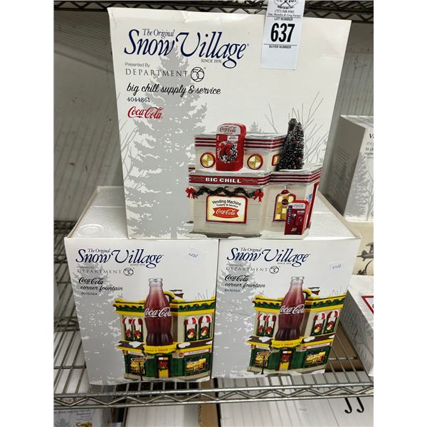 3-Dept. 56 Coca Cola Houses - 3 X $