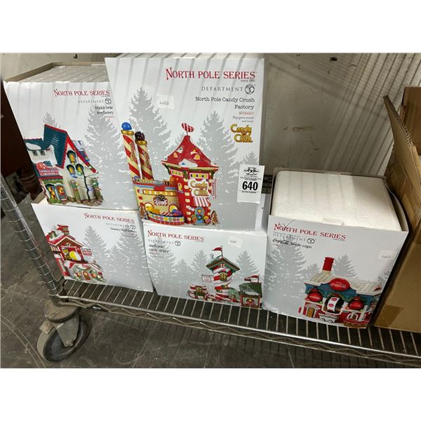 5-Dept. 56 North Pole Houses - 5 X $