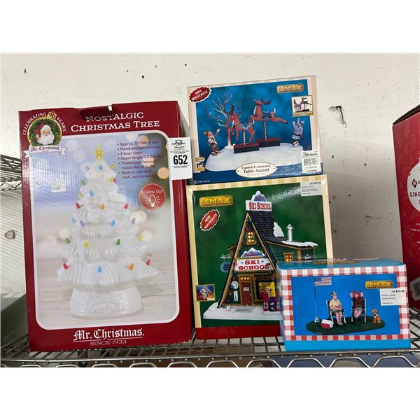 4-Christmas Tree, Lemax Figural Collectibe - 4 X $
