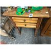 Image 1 : Small Wooden Table w/2 Drawers