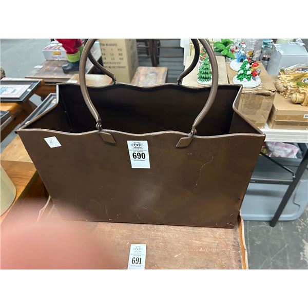 Metal Purse Style Storage Bucket