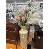 Image 1 : Beige Vase w/Silk Florals