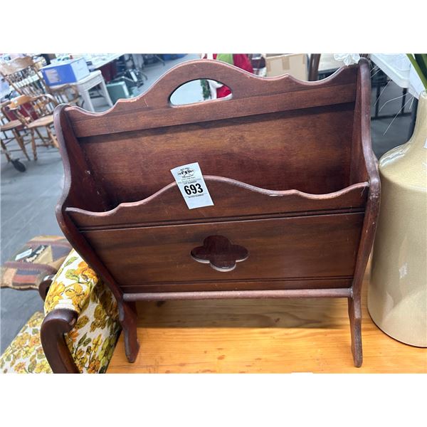 Mahogany Magazine Rack