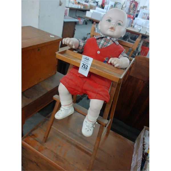 Child Doll w/High Chair