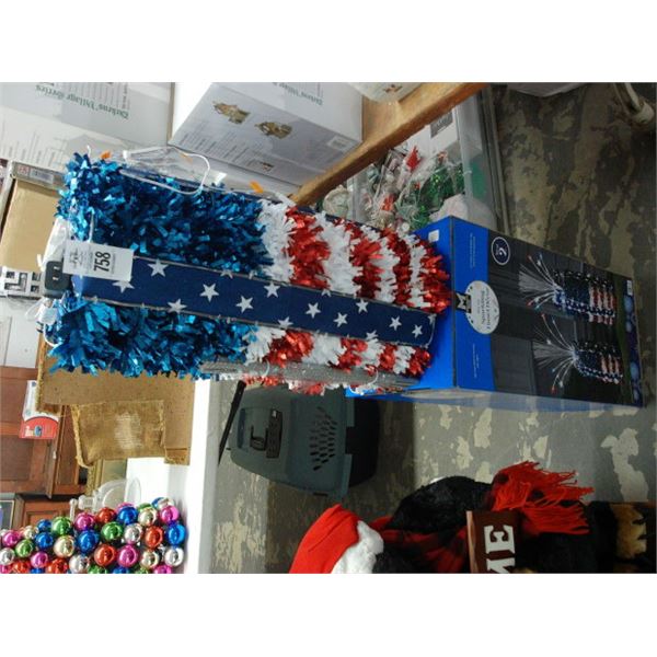 Sparkling Tinsel Patriotic Décor
