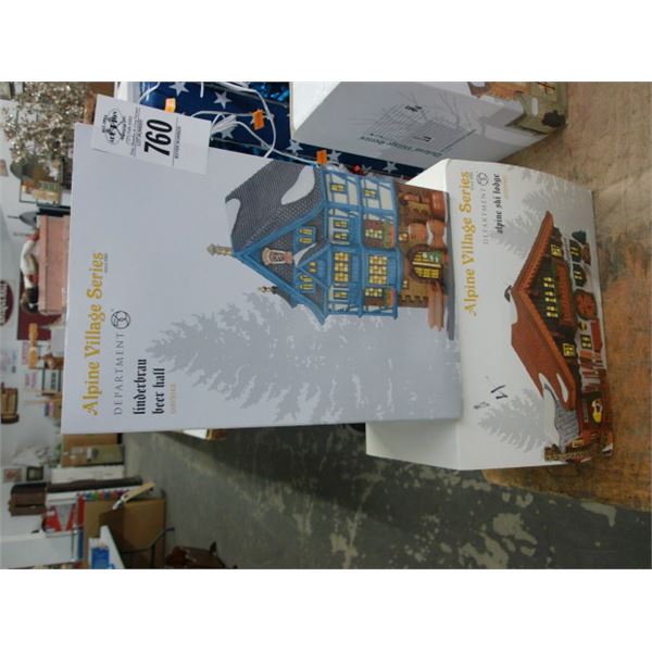 2-Dept. 56 Alpine Village Houses - 2 X $