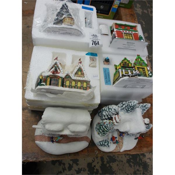 6-Hawthorn Christmas Houses - 6 X $