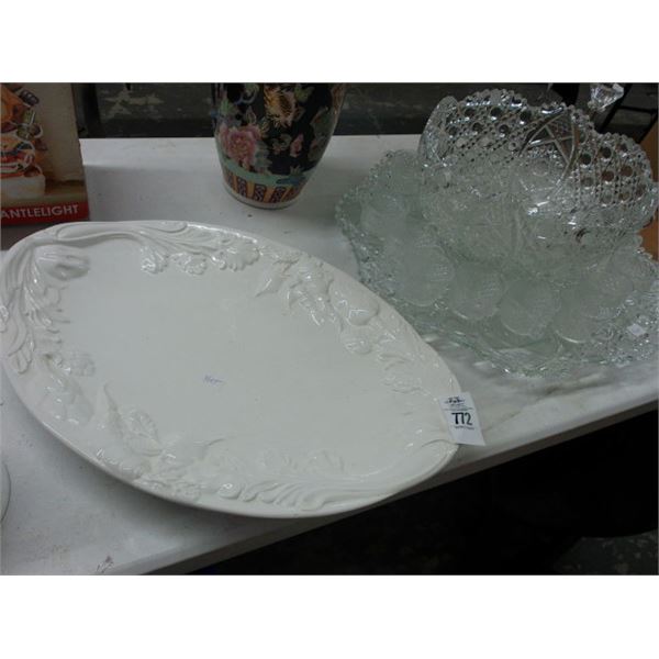 Punchbowl Set, Candlestick, Large Serving Tray