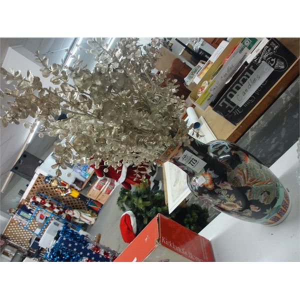 Oriental Vase w/Silk Floral