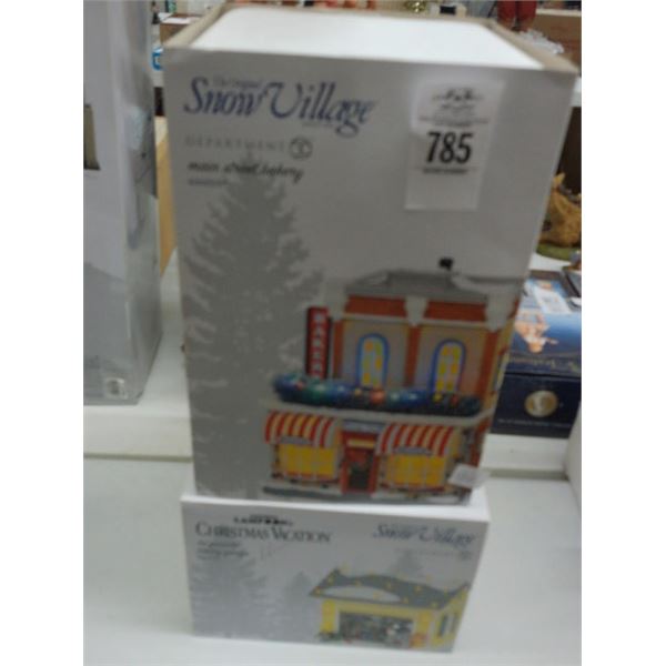 2-Dept. 56 Snow Village Christmas Vacation - 2 X $