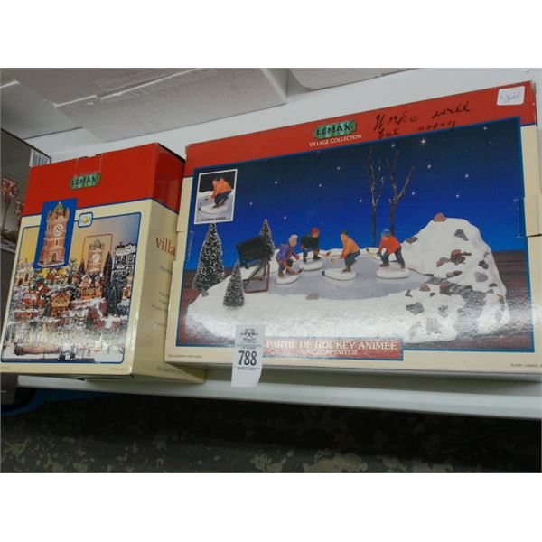 2-Lemax Hockey Rink/Clock House - 2 X $