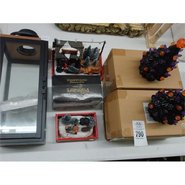 Candle Lantern Halloween Lighted Trees, Village House Décor