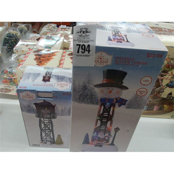 Holiday Time Chirstmas Water Tower, Snowman Tower