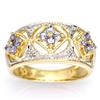Image 1 : 1.12Ct Natural Tanzanite & Diamond 9K Gold Ring (JEW-9128X)