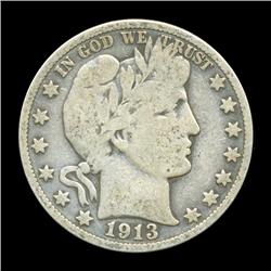 1913S Barber Half  VG LO Mintage (COI-5700)