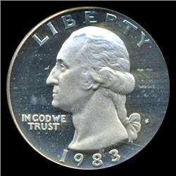 1983S Washington 25c Proof Quarter Coin Graded ICG PR70 DCAM (COI-5391)