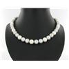 Rare Cream & Lavender/Silver Saltwater Pearl Necklace (JEW-1374)